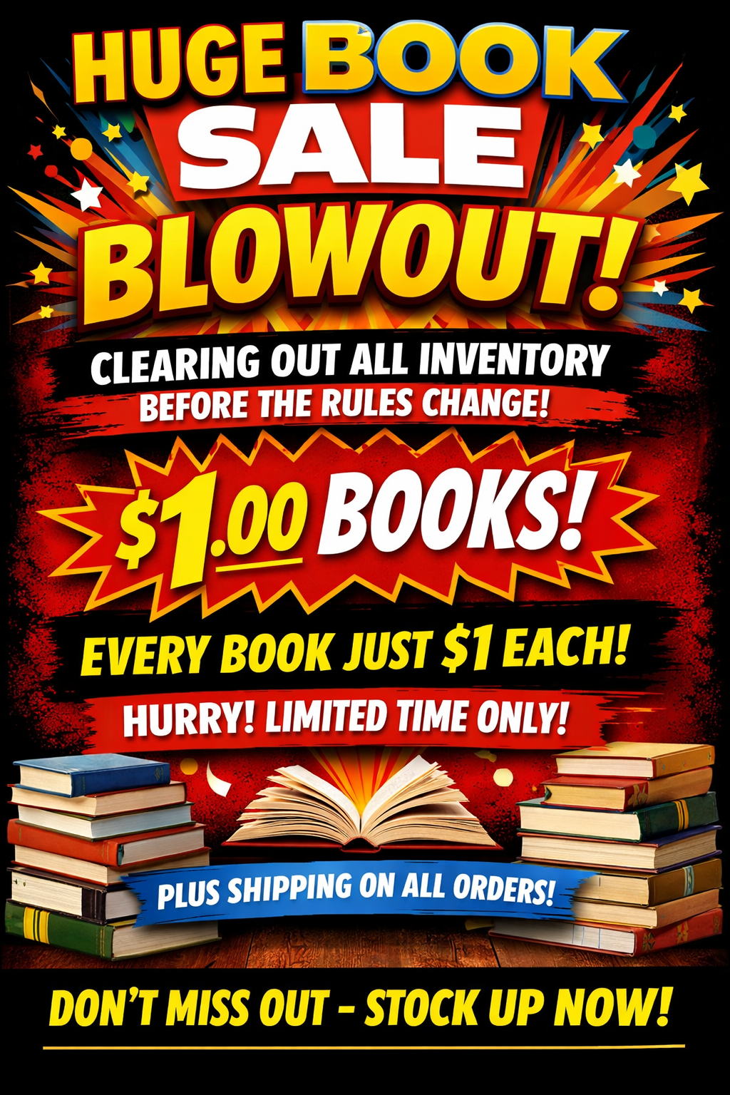 Older Book Inventory Clearance – Everything $1 Before April 1!