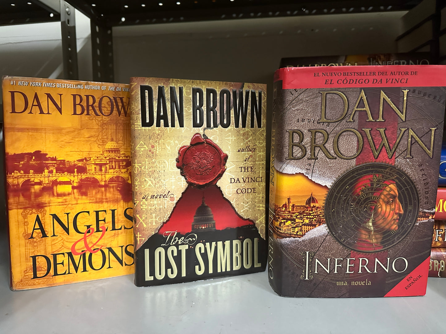 3 Dan Brown Hardback Books