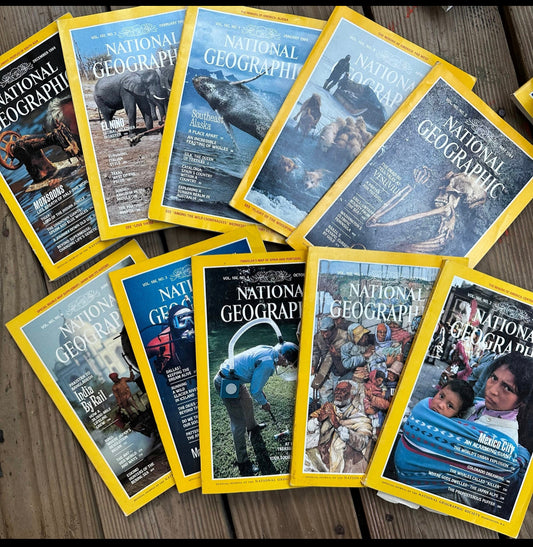 15 National Geographic magazines - mixed